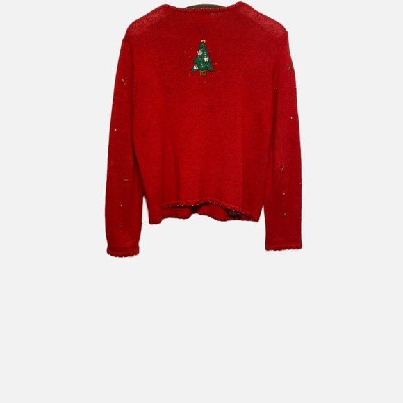 Vintage Designers Studio Originals Red Embellished Christmas Sweater - P… - Picture 15 of 16